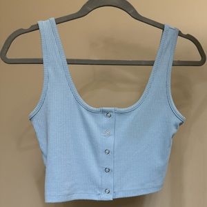 Light Blue Crop Top